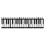 Piano Keys Satin Scarf (Oblong) Front