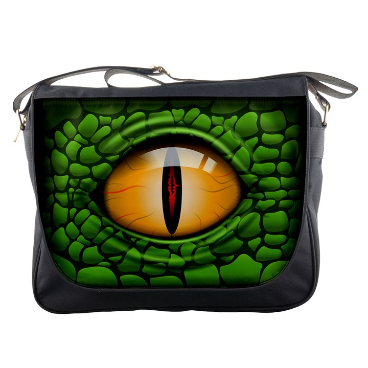 Scary Monster Reptile Eye Messenger Bag