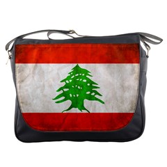 Grunge Lebanon Flag Messenger Bag by trulycreative