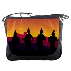 Marching Band Silhouette Messenger Bag