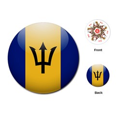 Barbados Flag Playing Cards Single Design (round)