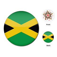 Jamaican Flag Playing Cards Single Design (round)