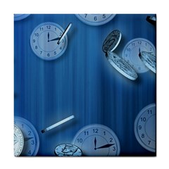 Time Clock Watch Hours Tile Coaster by HermanTelo