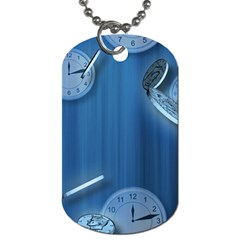 Time Clock Watch Hours Dog Tag (two Sides)