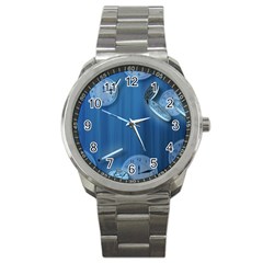 Time Clock Watch Hours Sport Metal Watch