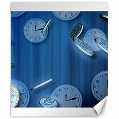 Time Clock Watch Hours Canvas 20  X 24 