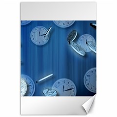 Time Clock Watch Hours Canvas 24  X 36 