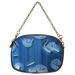 Time Clock Watch Hours Chain Purse (one Side)