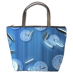 Time Clock Watch Hours Bucket Bag