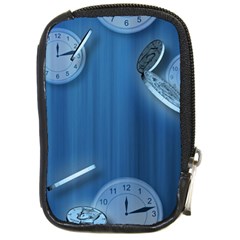 Time Clock Watch Hours Compact Camera Leather Case