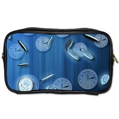 Time Clock Watch Hours Toiletries Bag (two Sides)