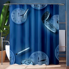 Time Clock Watch Hours Shower Curtain 60  X 72  (medium) 