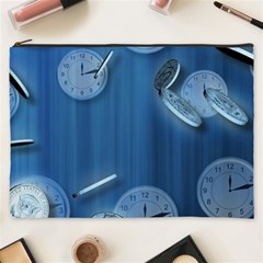 Time Clock Watch Hours Cosmetic Bag (xxxl) by HermanTelo