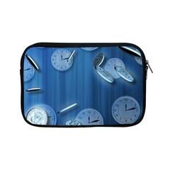 Time Clock Watch Hours Apple Ipad Mini Zipper Cases by HermanTelo