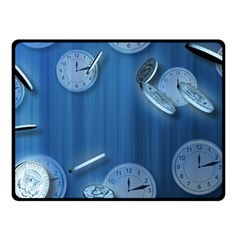 Time Clock Watch Hours Double Sided Fleece Blanket (small) 