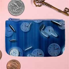 Time Clock Watch Hours Large Coin Purse