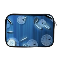 Time Clock Watch Hours Apple Macbook Pro 17  Zipper Case