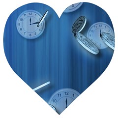 Time Clock Watch Hours Wooden Puzzle Heart