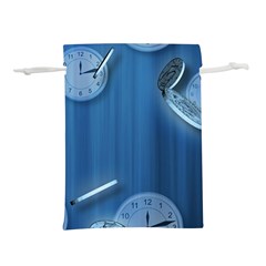 Time Clock Watch Hours Lightweight Drawstring Pouch (s)