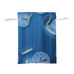 Time Clock Watch Hours Lightweight Drawstring Pouch (l)