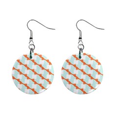 Wallpaper Chevron Mini Button Earrings