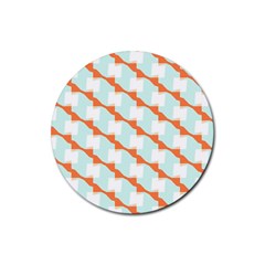 Wallpaper Chevron Rubber Round Coaster (4 Pack)  by HermanTelo