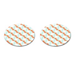 Wallpaper Chevron Cufflinks (oval)