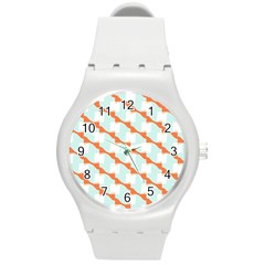 Wallpaper Chevron Round Plastic Sport Watch (m)