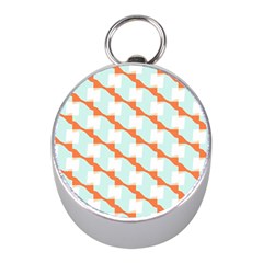 Wallpaper Chevron Mini Silver Compasses