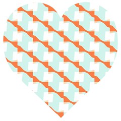 Wallpaper Chevron Wooden Puzzle Heart