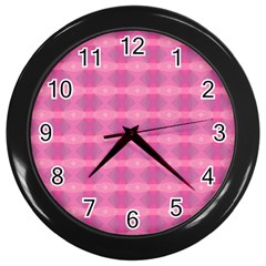 Pink Wall Clock (black) by HermanTelo