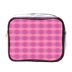 Pink Mini Toiletries Bag (one Side) by HermanTelo