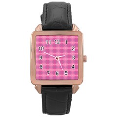 Pink Rose Gold Leather Watch  by HermanTelo