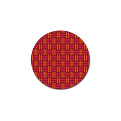 Pattern Red Background Structure Golf Ball Marker (4 Pack)