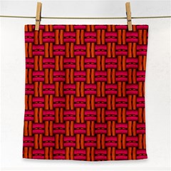 Pattern Red Background Structure Face Towel