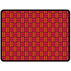 Pattern Red Background Structure Fleece Blanket (large) 