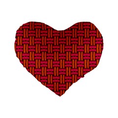 Pattern Red Background Structure Standard 16  Premium Heart Shape Cushions