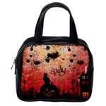 Funny Halloween Design, Cat, Pumpkin And Witch Classic Handbag (One Side) Front