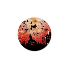 Funny Halloween Design, Cat, Pumpkin And Witch Golf Ball Marker (4 Pack) by FantasyWorld7