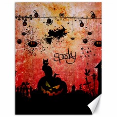 Funny Halloween Design, Cat, Pumpkin And Witch Canvas 18  X 24  by FantasyWorld7