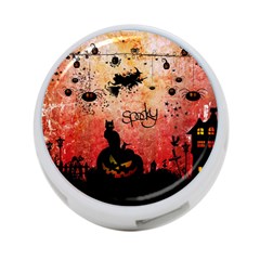 Funny Halloween Design, Cat, Pumpkin And Witch 4-port Usb Hub (one Side) by FantasyWorld7