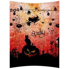 Funny Halloween Design, Cat, Pumpkin And Witch Back Support Cushion by FantasyWorld7