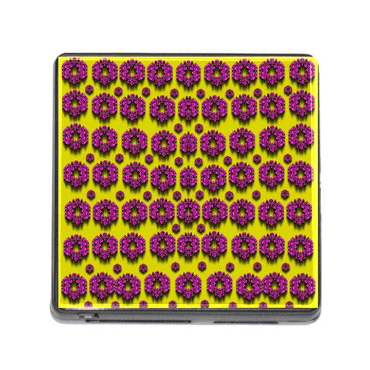 Flower Wreaths Ornate Flowers Decorative Memory Card Reader (Square 5 Slot)