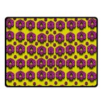 Flower Wreaths Ornate Flowers Decorative Double Sided Fleece Blanket (Small)  45 x34  Blanket Front