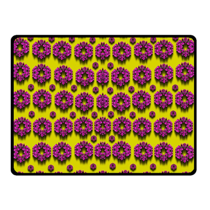 Flower Wreaths Ornate Flowers Decorative Double Sided Fleece Blanket (Small) 