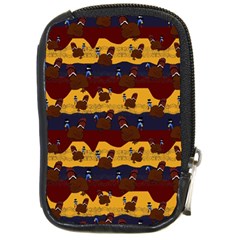 Turkey Pattern Compact Camera Leather Case by bloomingvinedesign