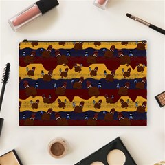 Turkey Pattern Cosmetic Bag (large) by bloomingvinedesign