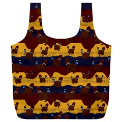 Turkey Pattern Full Print Recycle Bag (xxl) by bloomingvinedesign