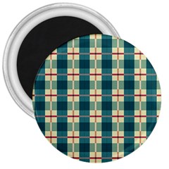 Pattern Texture Plaid Grey 3  Magnets by Mariart