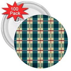 Pattern Texture Plaid Grey 3  Buttons (100 Pack)  by Mariart